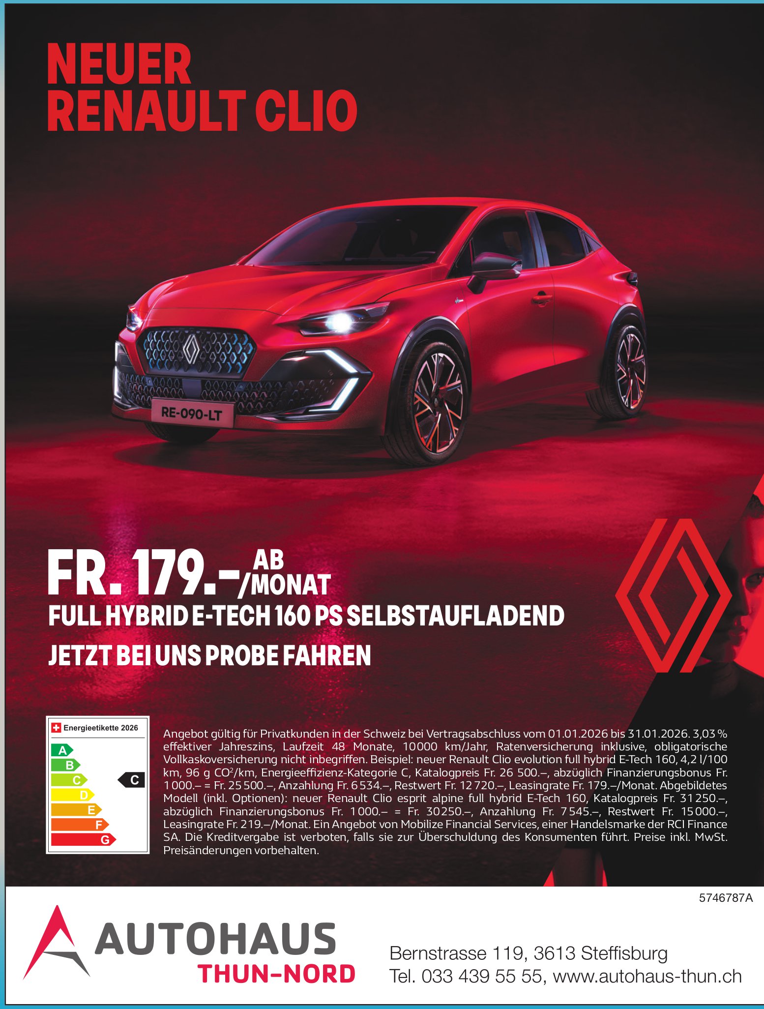 Autohaus Thun, Steffisburg - Neuer Renault Clio