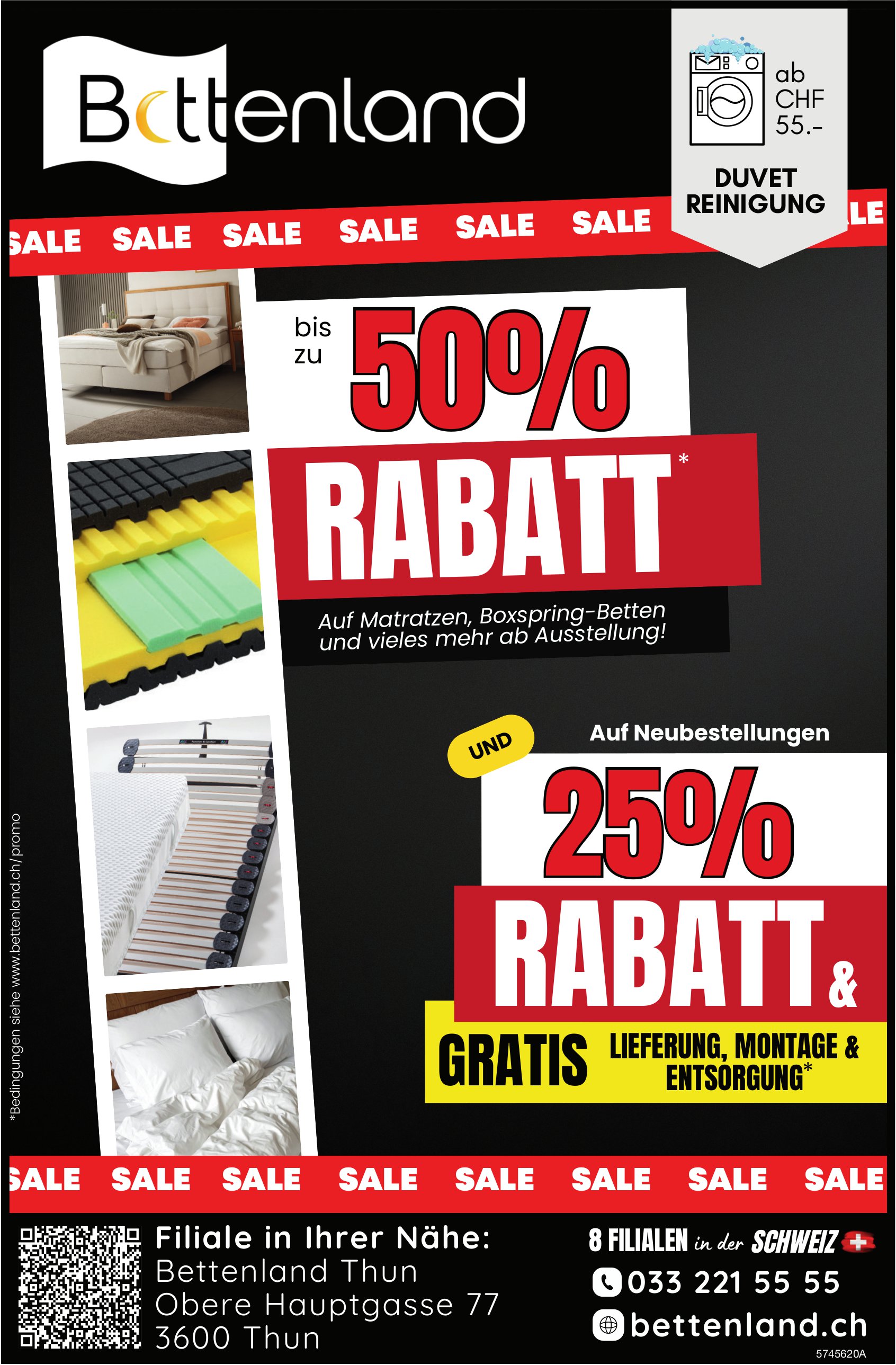 Bettenland, Thun - bis 50% Rabatt