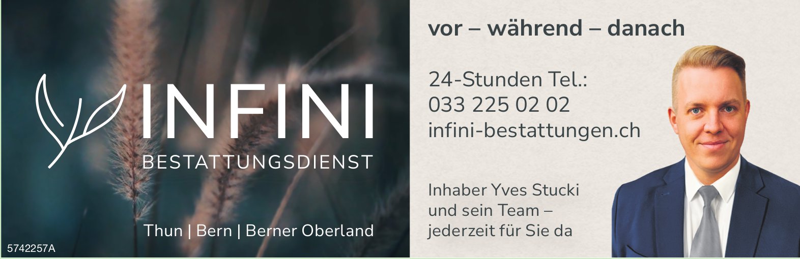 Infini Bestattungen, Thun - vor – während – danach