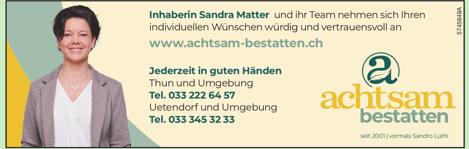 Achtsam Bestatten, Thun - Jederzeit in guten Händen