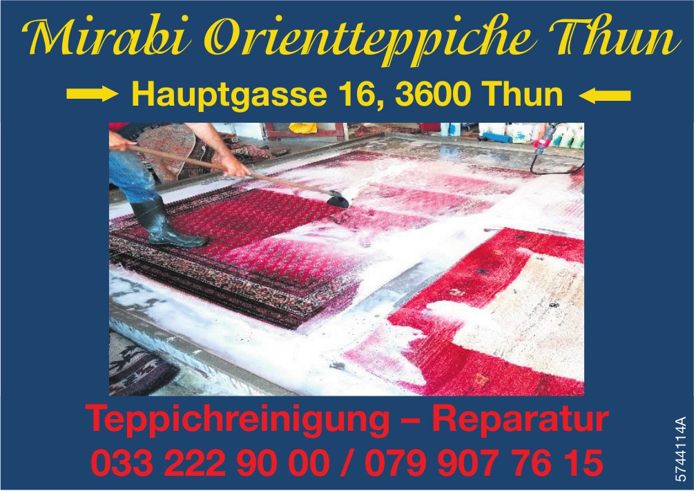 Mirabi Orientteppiche, Thun - Teppichreinigung – Reparatur