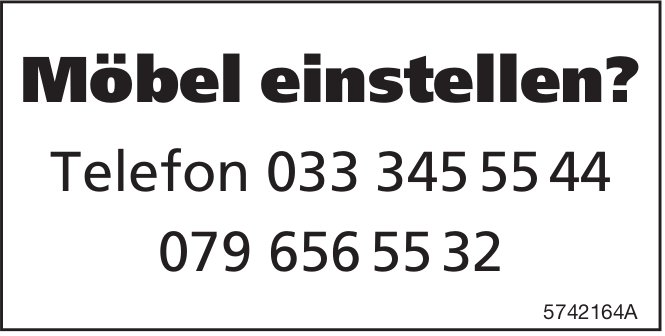 Möbel einstellen?, zu vermieten