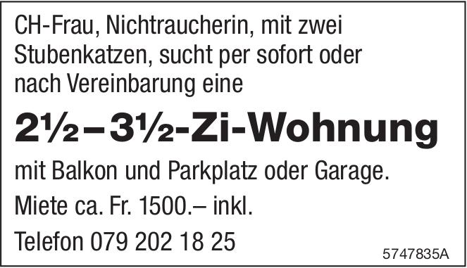 2½ – 3½-Zi-Wohnung, zu mieten gesucht