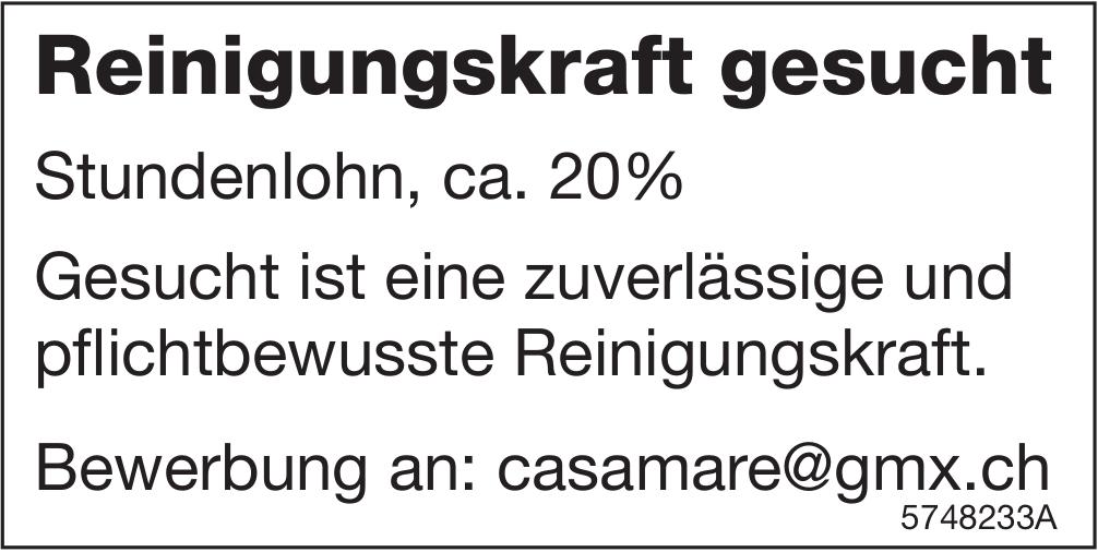 Reinigungskraft, gesucht