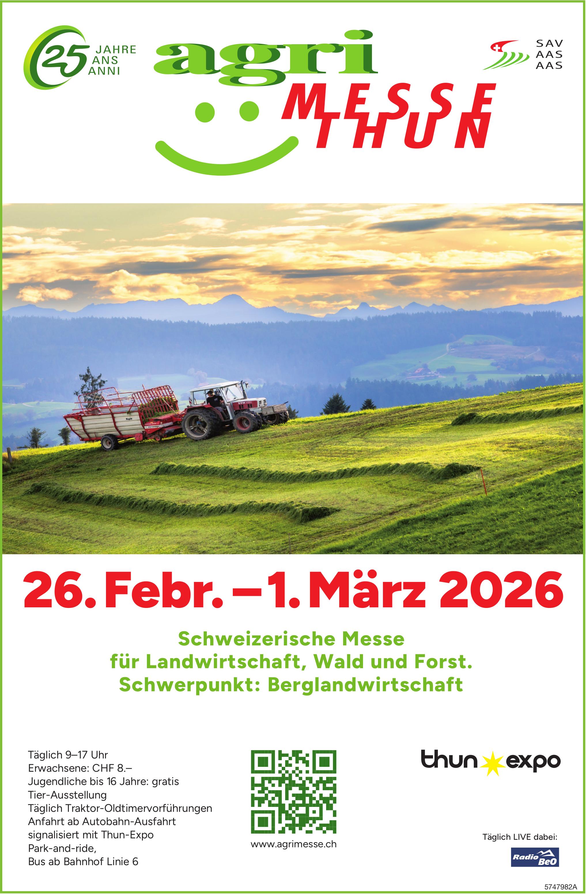 Agri Messe Thun, 26. Februar - 1. März, Wald