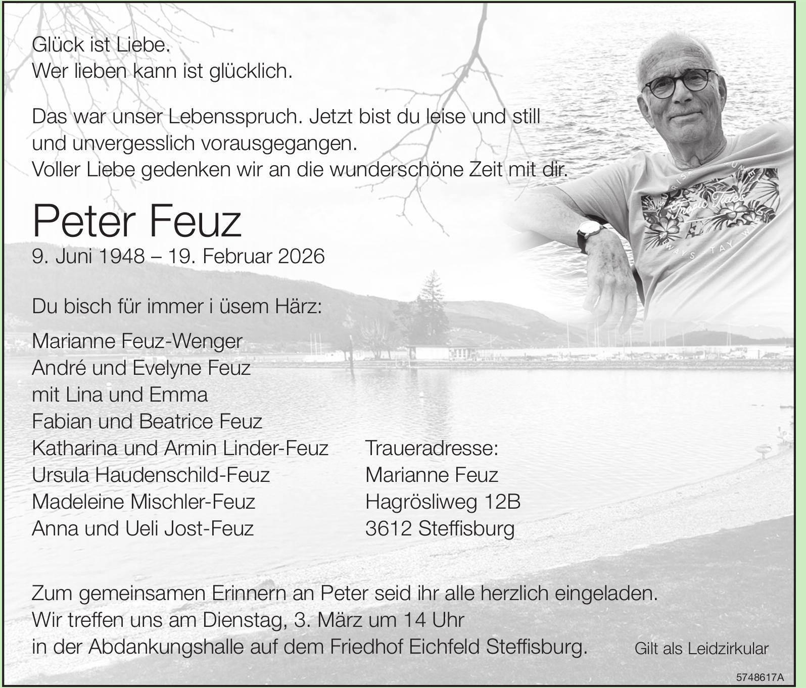 Feuz Peter, Februar 2026 / TA