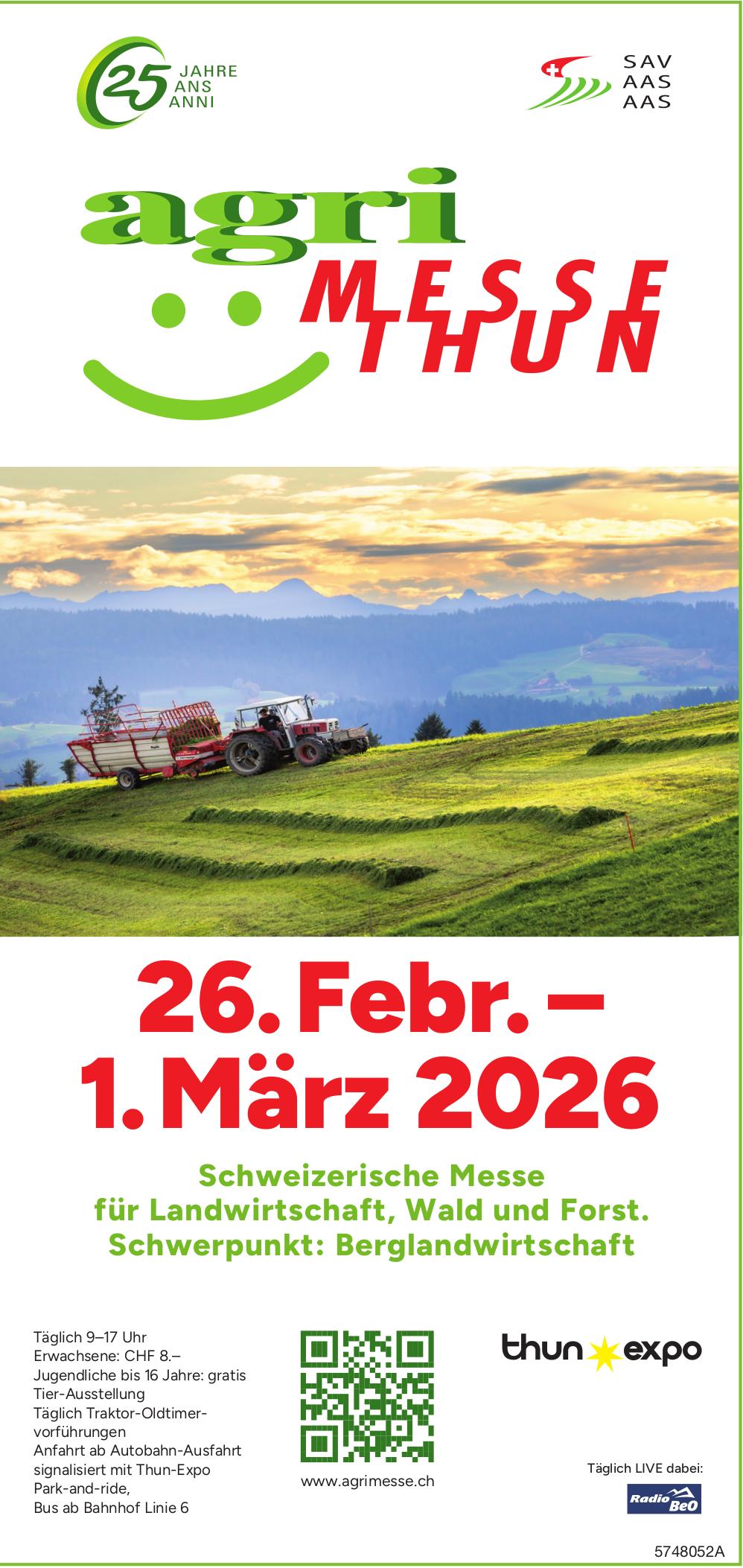Agri Messe Thun, 26. Februar - 1. März, Wald