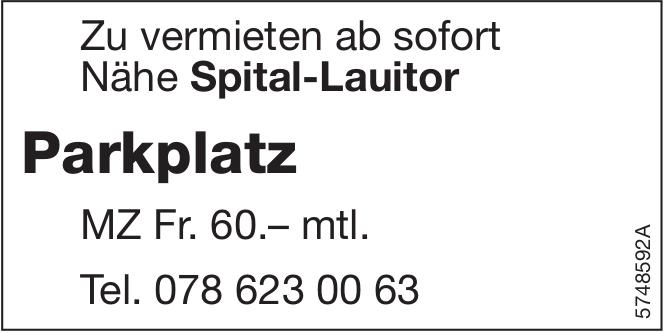 Parkplatz, zu vermieten