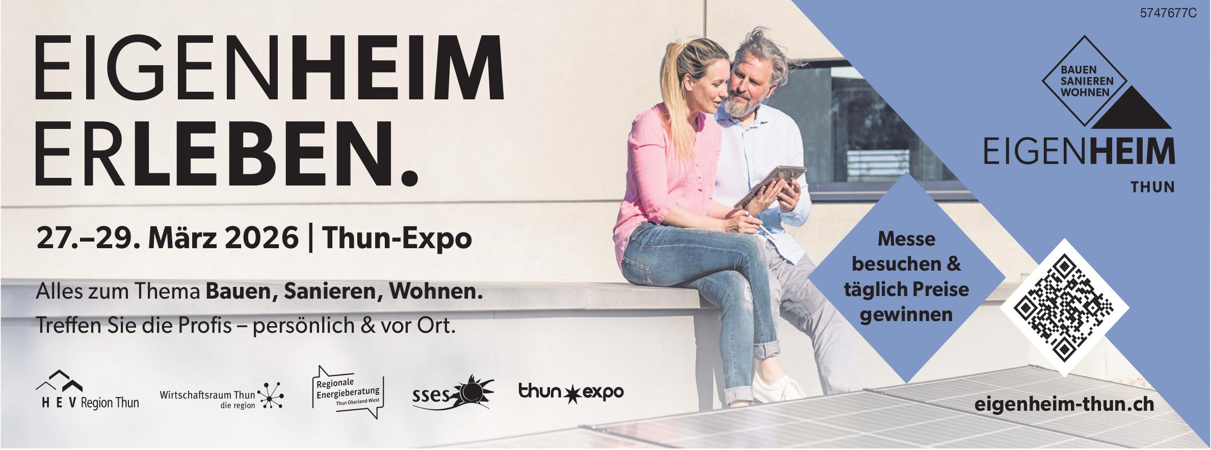 EIGENHEIM ERLEBEN., 27. - 29. März, Thun expo