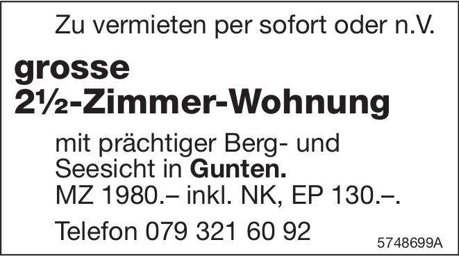 grosse 2½-Zimmer-Wohnung, 2½ Zimmer-Wohnung, Gunten, zu vermieten