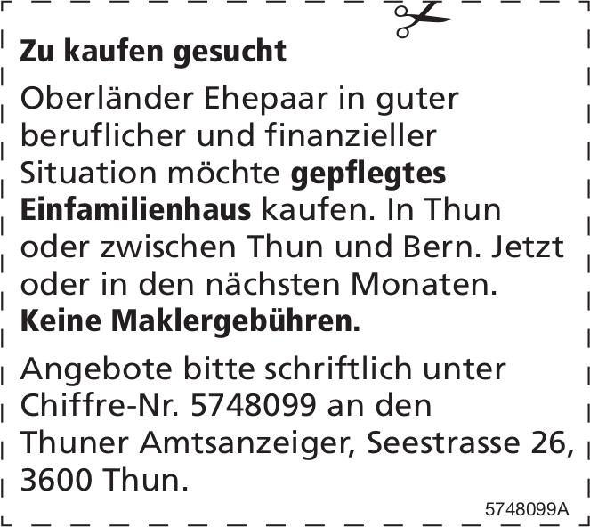 Einfamilienhaus, Thun, zu kaufen gesucht