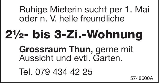 2½- bis 3-Zi.-Wohnung, Thun, zu mieten gesucht