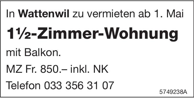 1½-Zimmer-Wohnung, 1½ Zimmer-Wohnung, Wattenwil, zu vermieten