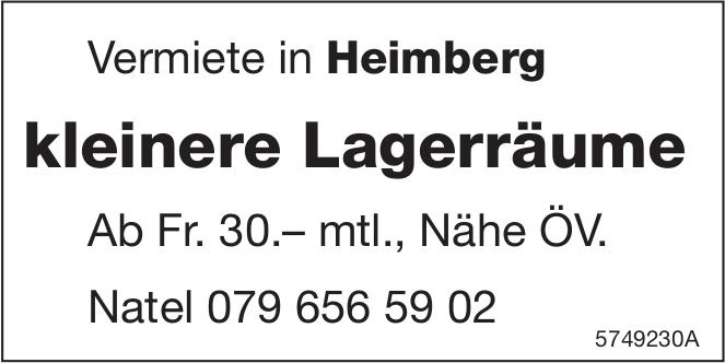kleinere Lagerräume, Lagerraum Zimmer-Wohnung, Heimberg, zu vermieten