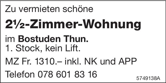 2½-Zimmer-Wohnung, 2½ Zimmer-Wohnung, Thun, zu vermieten