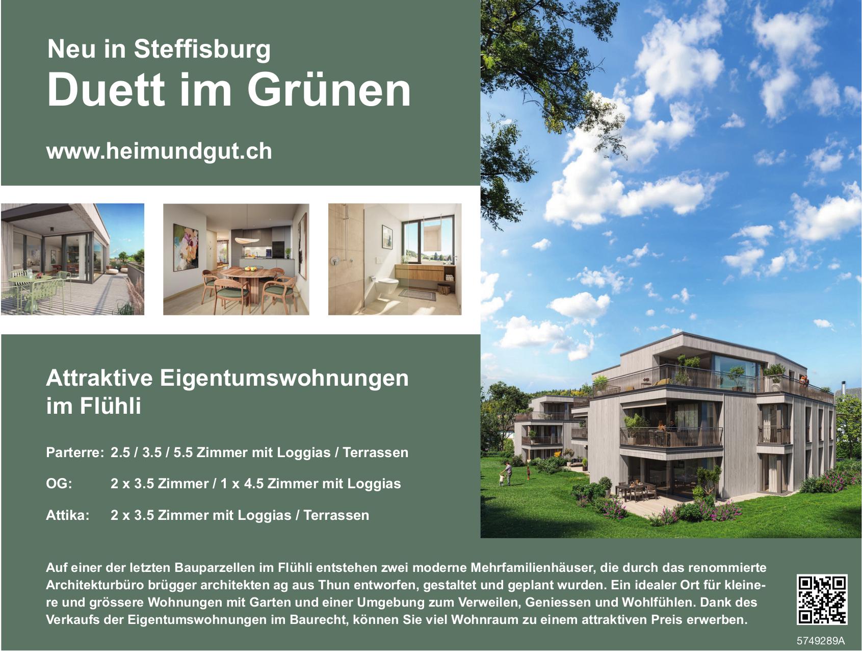 Eigentumswohnungen im Flühli, 2½ Zimmer-Wohnung, zu verkaufen