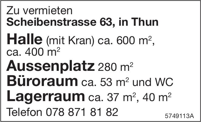 Halle, Thun, zu vermieten