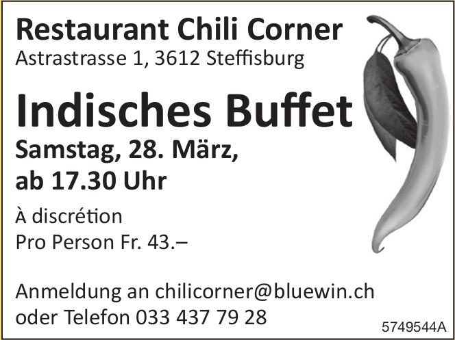 Indisches Buffet, 28. März, Steffisburg