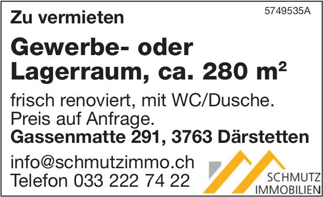 Gewerbe- oder Lagerraum, ca. 280 m², Lagerraum Zimmer-Wohnung, Därstetten, zu vermieten