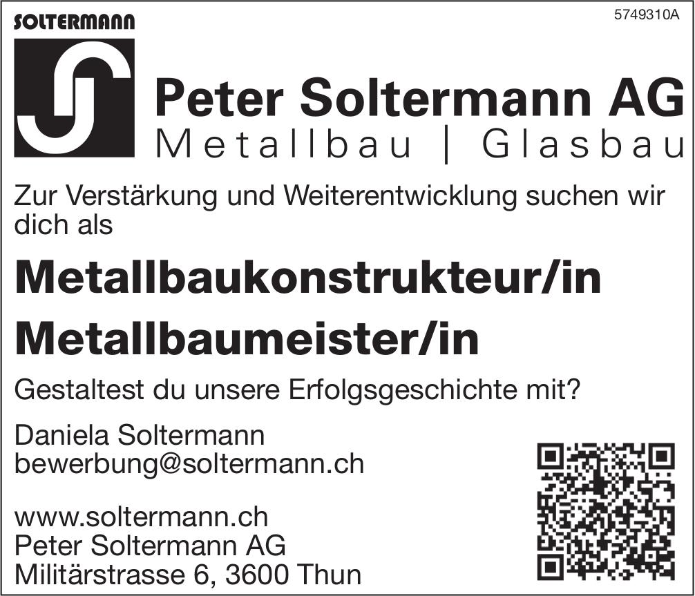 Metallbaukonstrukteur/in Metallbaumeister/in, Peter Soltermann AG, Thun, Gesucht