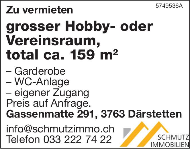grosser Hobby- oder Vereinsraum, total ca. 159 m², Därstetten, zu vermieten