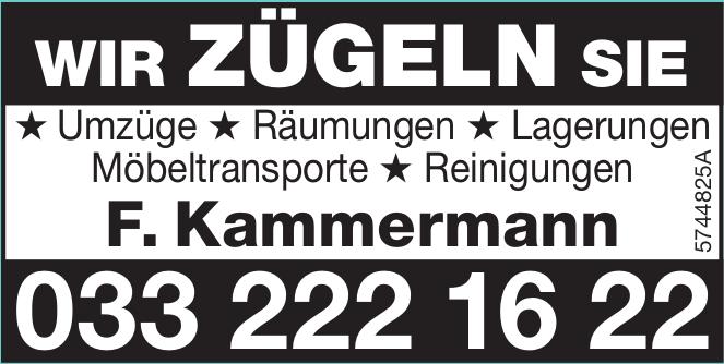 F. Kammermann, WIR ZÜGELN SIE