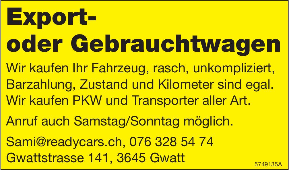 Gwatt - Export- oder Gebrauchtwagen