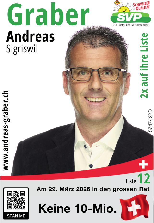 SVP, Andreas Graber - 2x auf die Liste