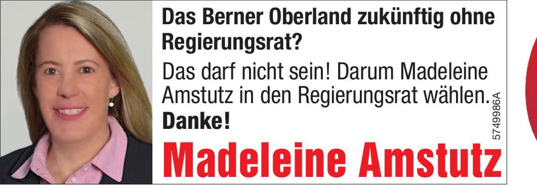 Das Berner Oberland zukünftig ohne Regierungsrat? Das darf nicht sein! Darum Madeleine Amstutz in den Regierungsrat wählen. Danke!