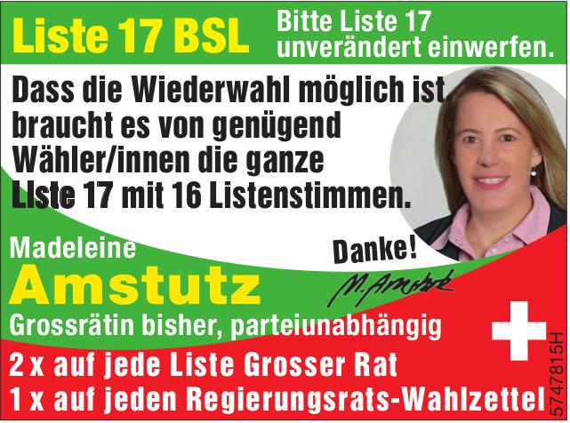 Liste 17 BSL, Madeleine Amstutz