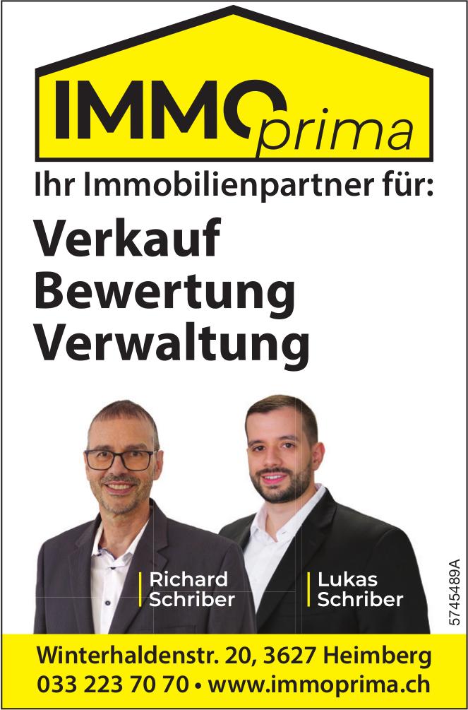 Immo Prima, Heimberg - Ihr Immobilienpartner für Verkauf, Bewertung,  Verwaltung