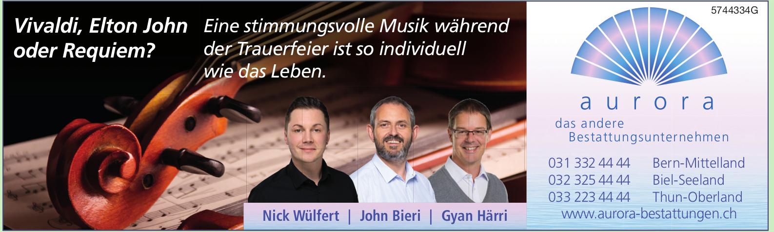 Aurora, das andere Bestattungsunternehmen