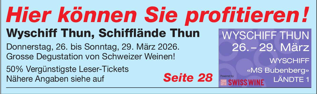 Wyschiff Thun, Schifflände Thun, 26. - 29. März, Schifflände Thun