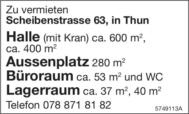 Halle, Thun, zu vermieten