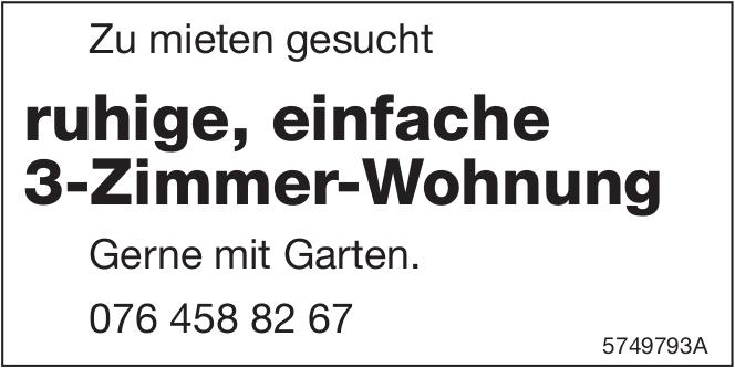 ruhige, einfache 3-Zimmer-Wohnung, zu mieten gesucht