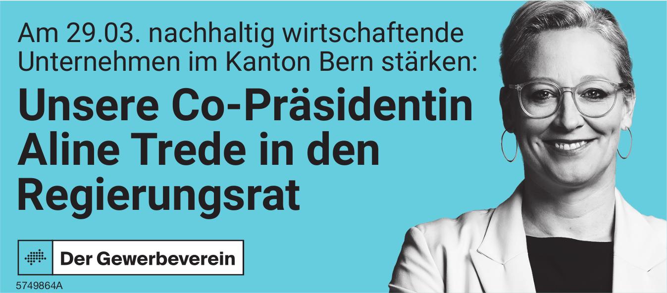Der Gewerbeverein, Unsere Co-Präsidentin Aline Trede in den Regierungsrat
