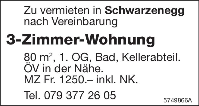3-Zimmer-Wohnung, Schwarzenegg, zu vermieten