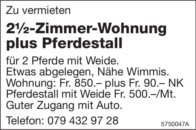 2½-Zimmer-Wohnung, 2½ Zimmer-Wohnung, Wimmis, zu vermieten