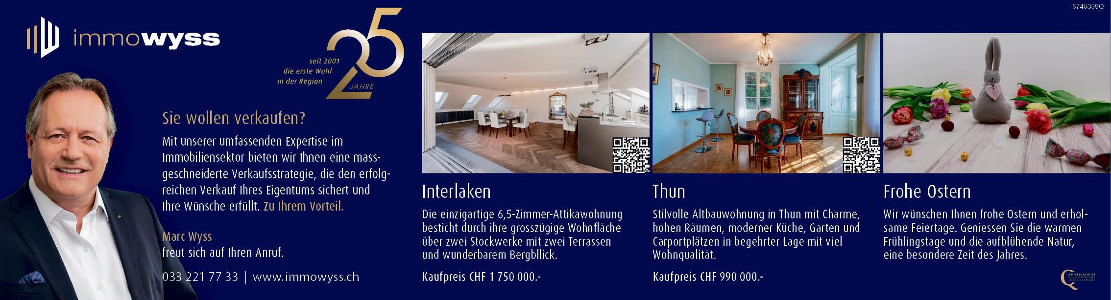 Immowyss, Sie wollen verkaufen?