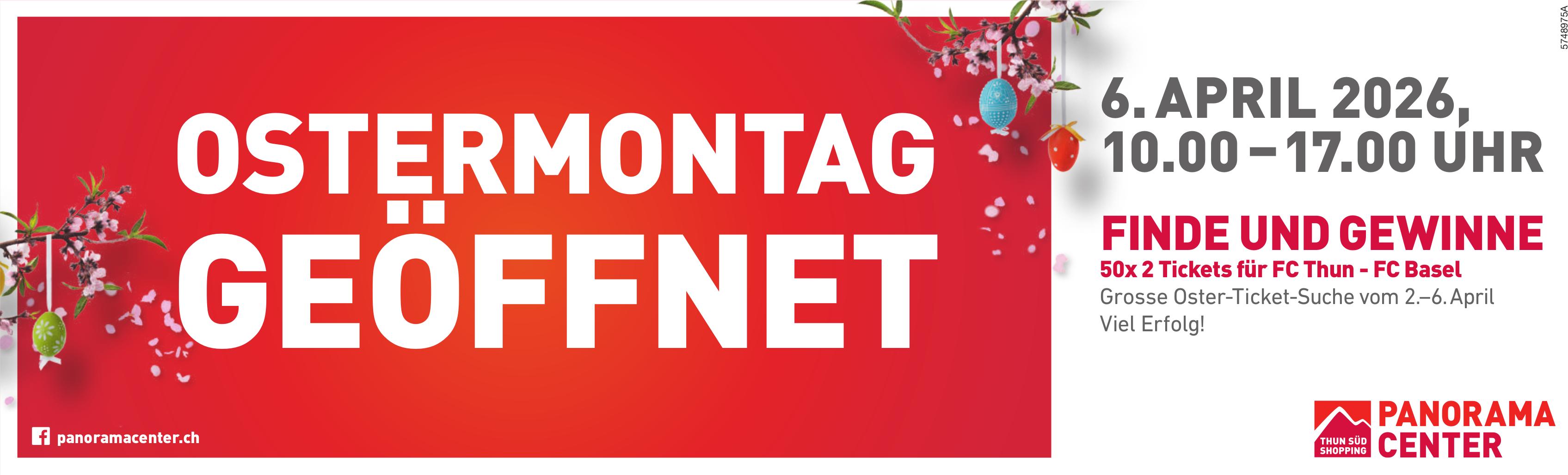 OSTERMONTAG GEÖFFNET, 6. April