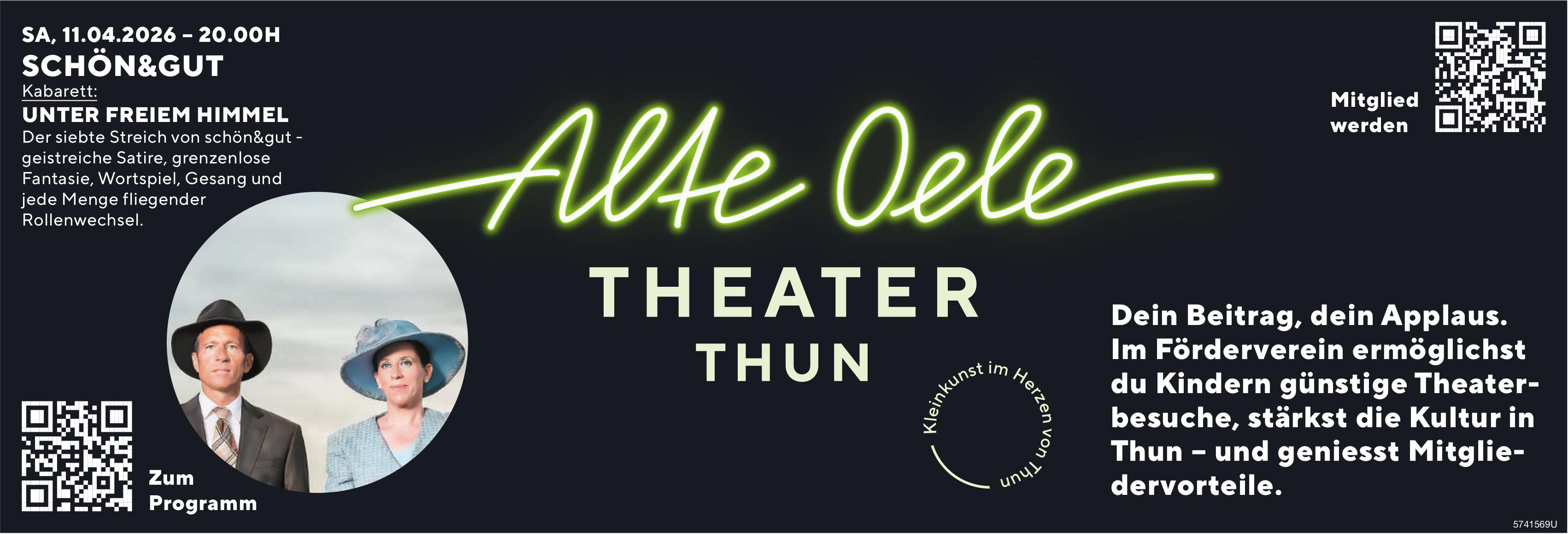 SCHÖN&GUT – UNTER FREIEM HIMMEL, 11. April, Alte Oele