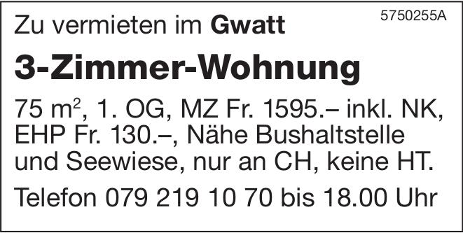 3-Zimmer-Wohnung, Gwatt, zu vermieten
