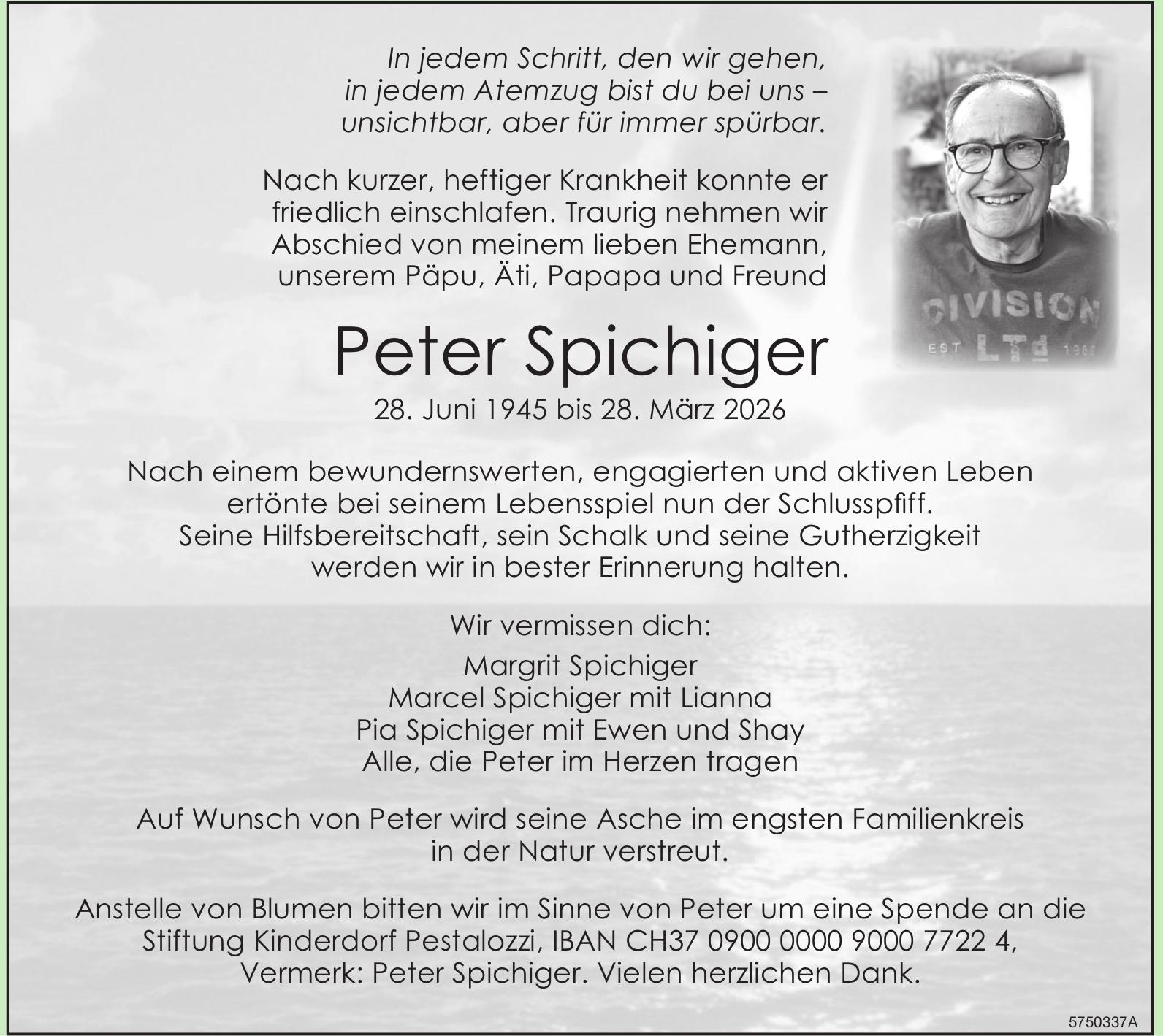Spichiger Peter, März 2026 / TA