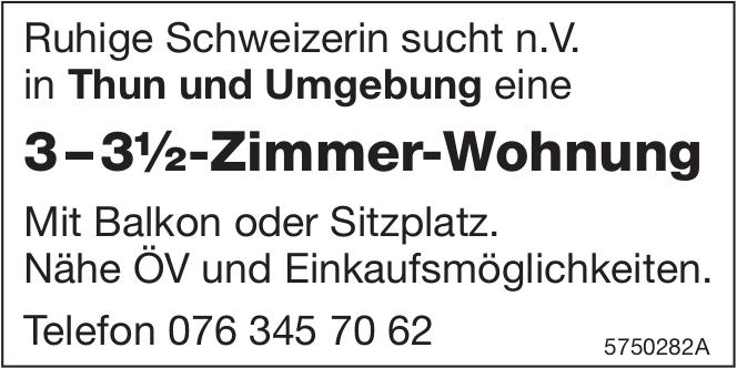 3–3½-Zimmer-Wohnung, Thun, zu mieten gesucht