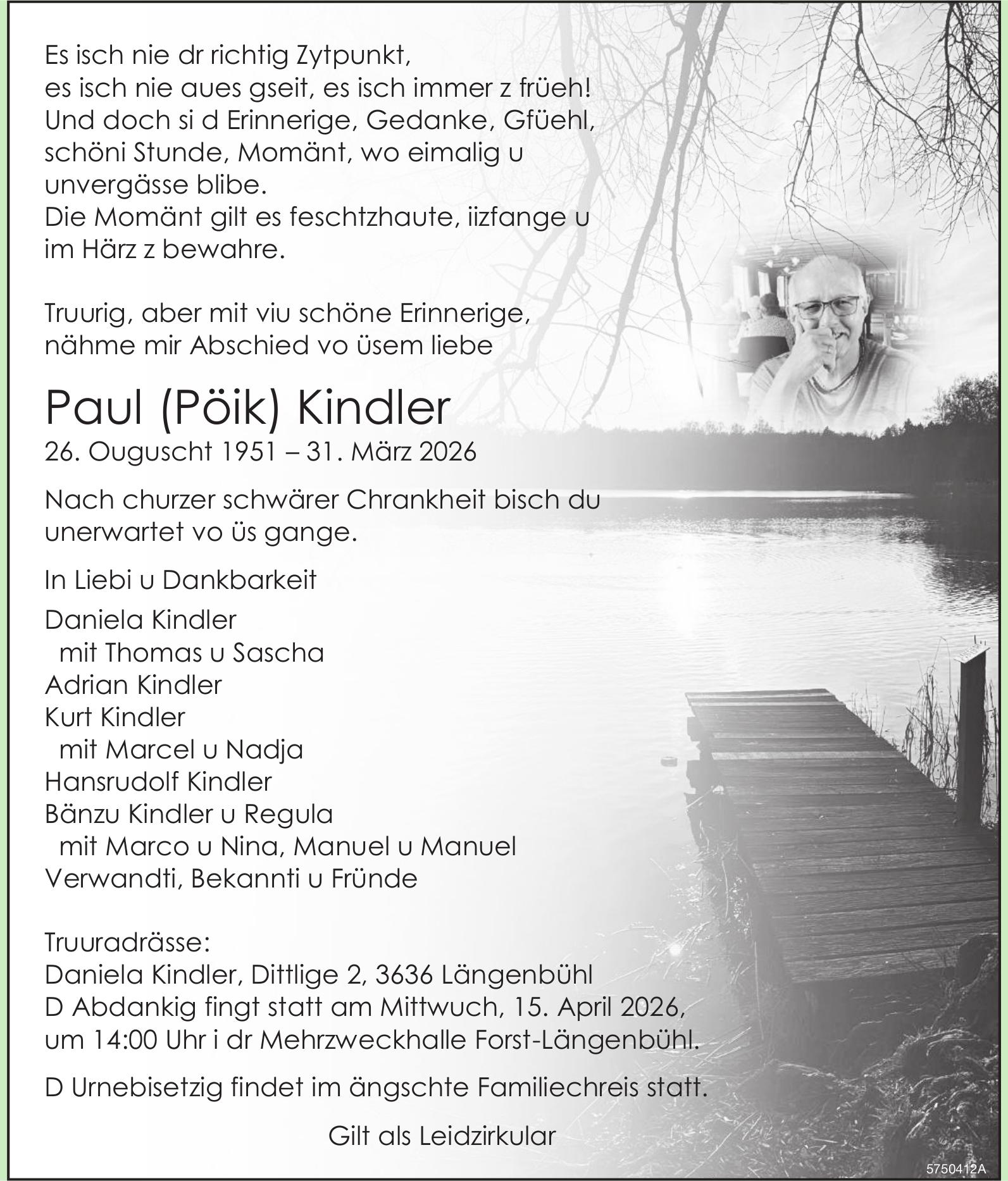 Kindler Paul, März 2026 / TA
