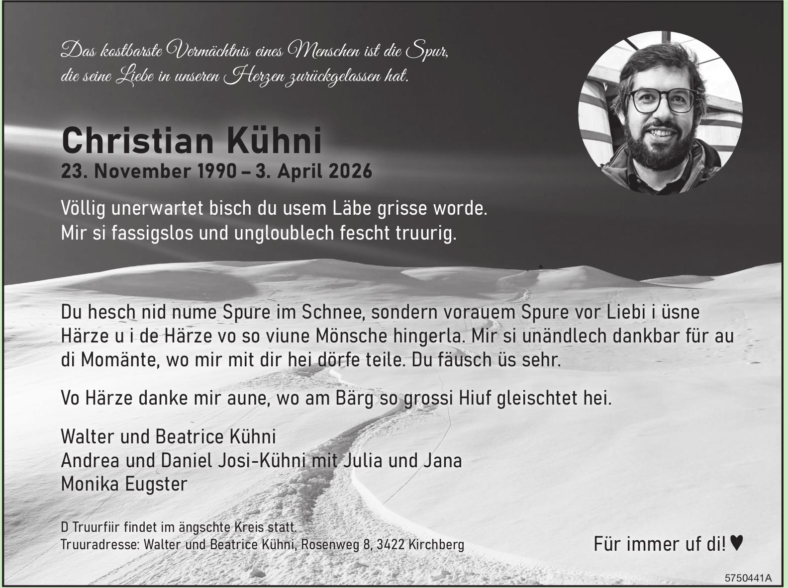 Kühni Christian, April 2026 / TA