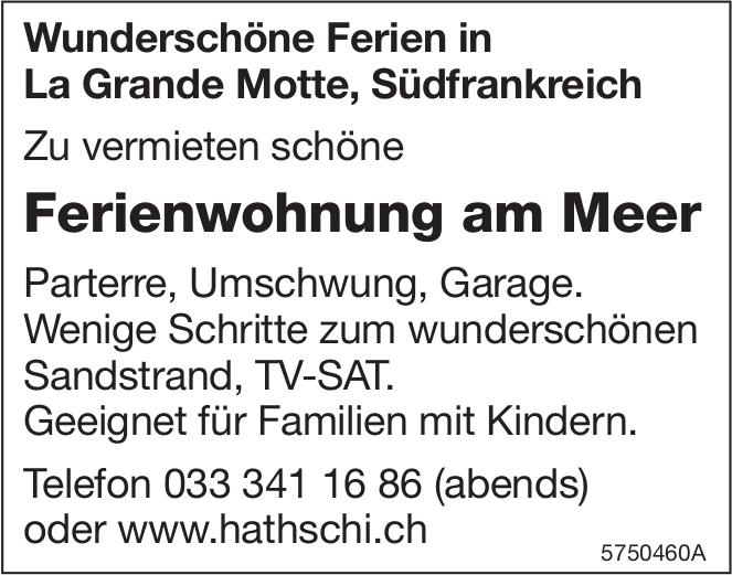 Ferienwohnung am Meer, zu vermieten