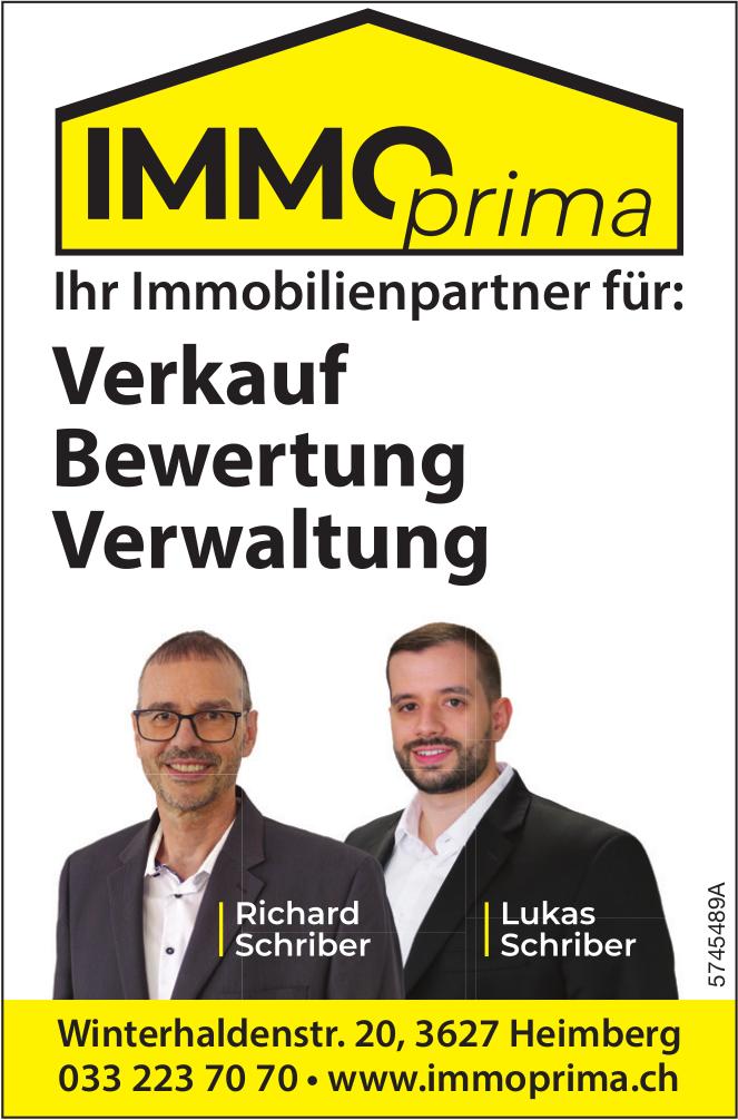 Immo Prima, Heimberg - Ihr Immobilienpartner für Verkauf, Bewertung,  Verwaltung