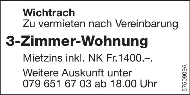 3-Zimmer-Wohnung, Wichtrach, zu vermieten