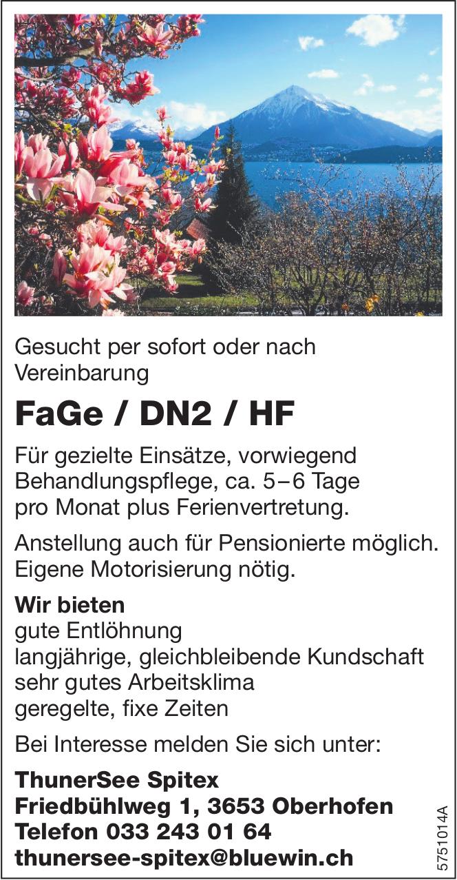 FaGe / DN2 / HF, ThunerSee Spitex, Oberhofen, Gesucht